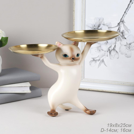 Статуэтка Кошка 25 см / XY603-1 /уп 8/