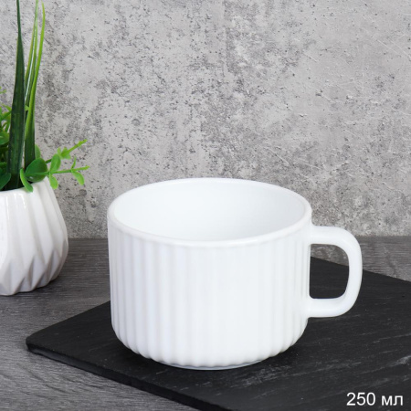 Кружка 250 мл Вертикаль / WGT250 (white) /уп 6/72/