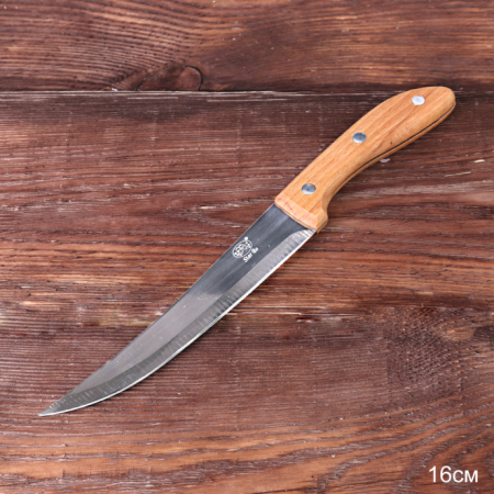 Нож кухонный 16 см/ручка дерево/ HUO-34 /уп 288/