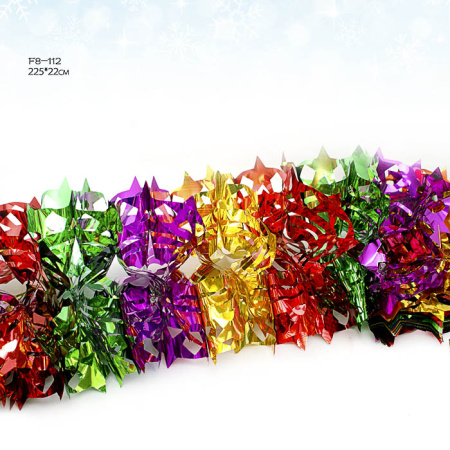 Гирлянда растяжка Новогодняя Звезда 225х22 см АКЦИЯ / F8-112 /уп 800/