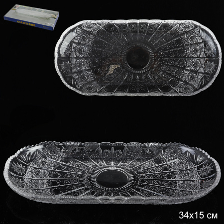 Блюдо овальное 34 см для сервировки / D-54B /уп 12/ ШТУЧНО