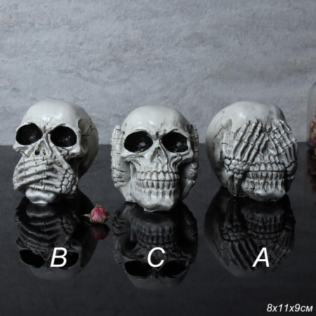Статуэтка Череп 8 см / KY-22 /уп 96/Хэллоуин