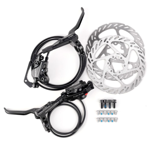 Тормозной набор дисковый гидравлический передний+задний X-SPARK HD-M600 2 поршня, длина передн. =850