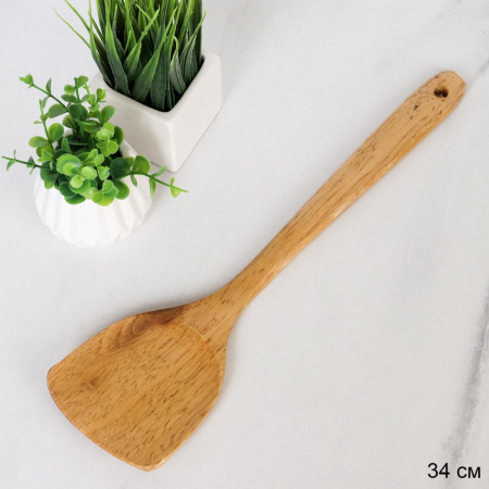 Лопатка кулинарная бамбуковая 34 см / 717-37 /уп 500/ ОРР