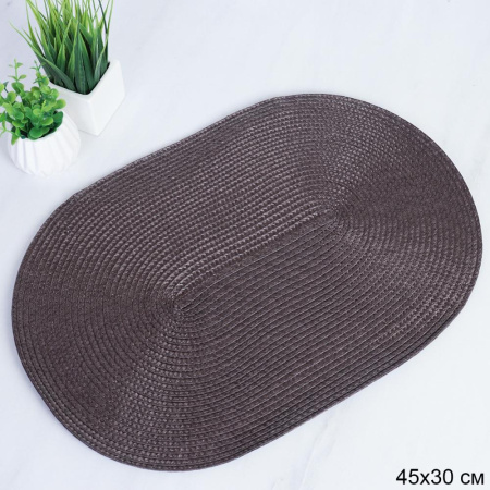 Салфетка для стола овальная / brown /уп 6/300/ 30х45 см темно-коричневая