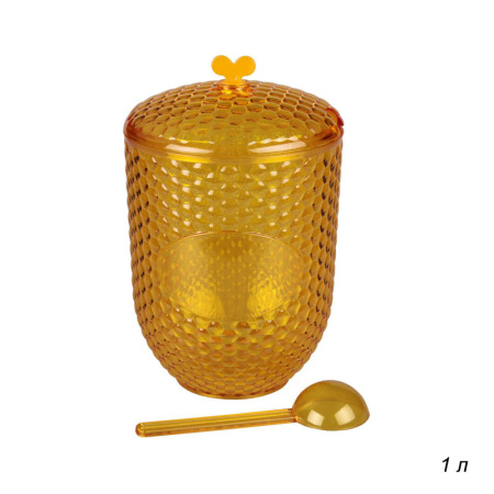 Банка для сыпучих продуктов 1 л Мозайка / М5201 /уп 18/ с ложкой