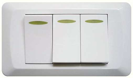 Выключатель Komiron HGB-03 /уп.100/ IVORY