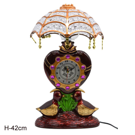 Светильник настольный и часы/LX328LC/уп 24/