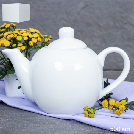 Чайник заварочный 500 мл Белый / B3TP WHITE /уп 18/