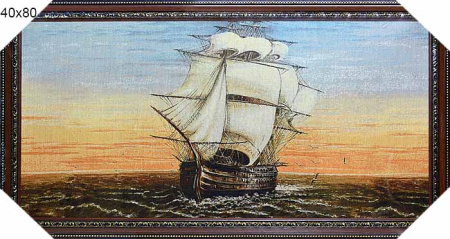 Картина гобелен 40x80 Парусник / M022/10006-3/