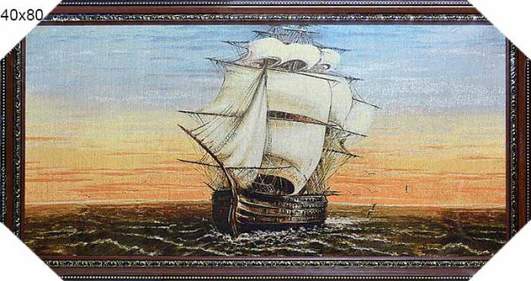 Картина гобелен 40x80 Парусник / M022/10006-3/
