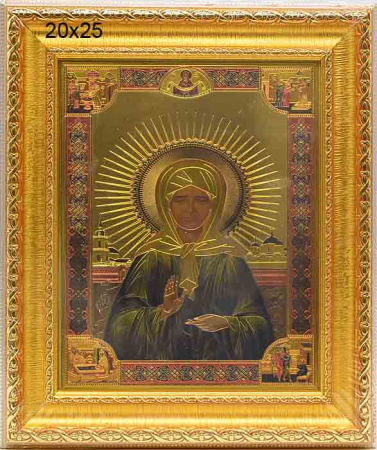 Икона Блаженная Матрона Московская под стеклом 20х25 / 3027-TF/KS4119/