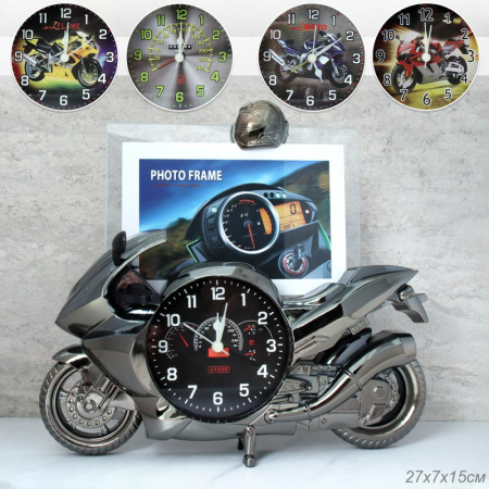 Часы фоторамка Мотоцикл / PF003B /уп 60/