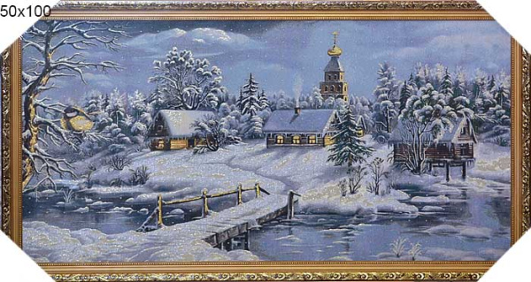 Картина гобелен 50x100 F282 /PS2677 G/золотая нить