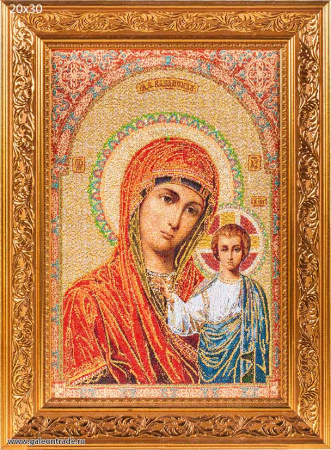 Икона гобелен 20x30 Казанская богоматерь / N013 /KS3415-2 /