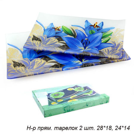 Тарелки прямоугольные 2 предмета 29*25 / S322925 K074 /уп.12/