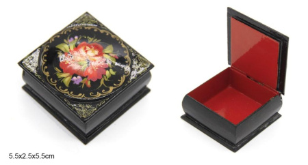 Шкатулка выпуклая Цветы / 75