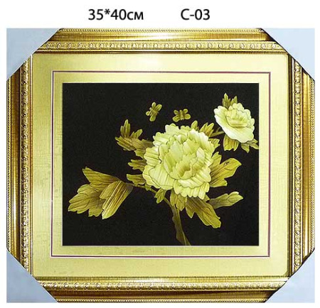 Картина из рисовой соломки 35х40 см / С-03 /уп.30/АКЦИЯ