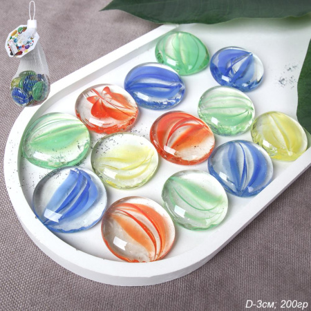 Набор декоративных камней из стекла 7-25 /уп.4//60/