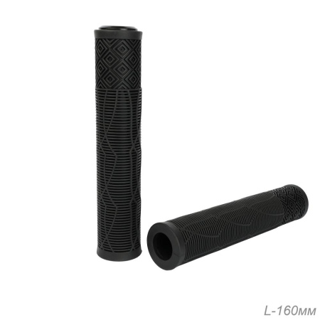 Грипсы для трюкового самоката. 160мм. Ультрамягкие. 2 шт. Материал: Special Soft TPE. Black Color /уп 100/