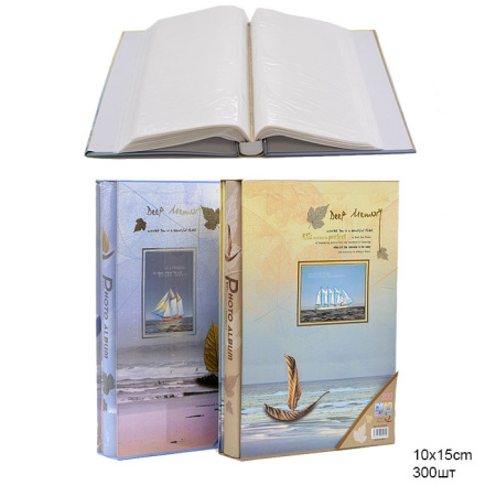 Фотоальбом на 300  фотографий 10х15 микс 2 вида /3036/уп.18/