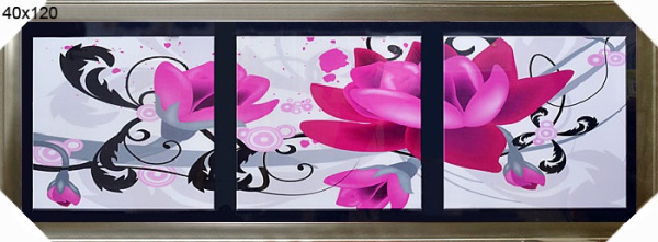 Картина глянцевая 40x120 HA-622,623,624/4100B-147A4/