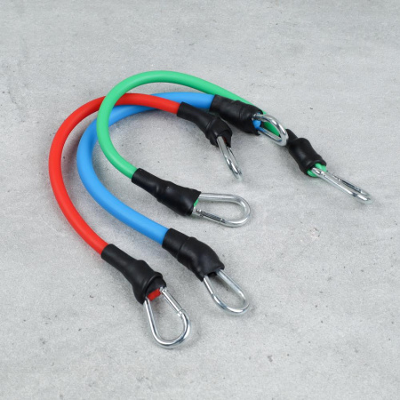 Набор трубчатых эспандеров Woohooo Tension Trio / WE-3C / зеленый, красный, синий