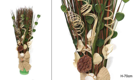 Композиция из сухоцв. h-0.7 м. 35410 /уп.12/