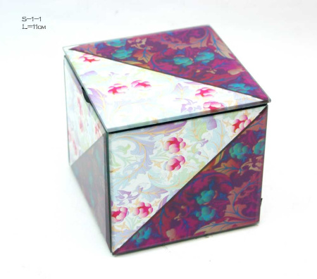 Шкатулка из цветного стекла / S-1-1 /уп.36/