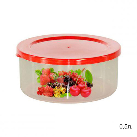 Контейнер для СВЧ 0,5 л Смак / М2012 /уп.26/ ягоды