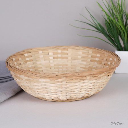 Корзина плетеная 26x8 / GN295-3 /уп 400/без ручек