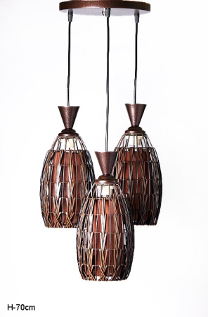 Люстра, три подвесных плафона 3081-3