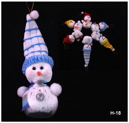 Украшение елочное Снеговик / YT-8503 /уп 12/600/ БЕЗ ПОДСВЕТКИ/ЭЛЕМЕНТ ДЕКОРА