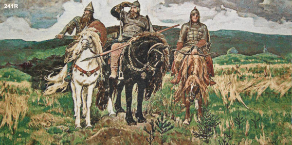 Гобелен полотно 30*60 R241 Три богатыря