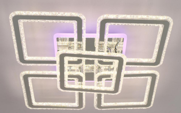 Стационарный светильник / LED-люстра потолочная. Цвет: хром (336W / 595*595*120)