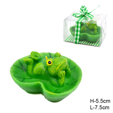 Свеча Лягушка-символ денег 5,5х7,5 см / YEH035B /уп 128/