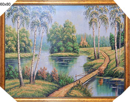 Картина гобелен 60x80  / F349 /4205С-205А/золотая нить