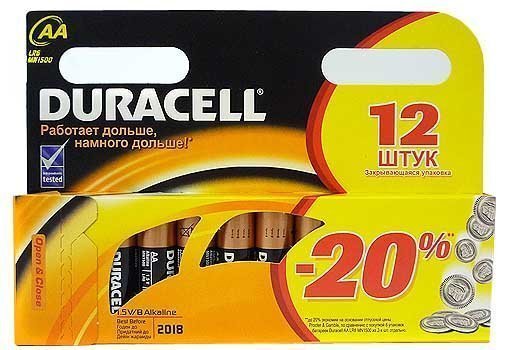 Батарейка Duracell LR6 BP-6 5+1 (уп.6/72)
