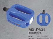 Педаль детская MIXIEER KIDS MX-P631, полипропиленовый корпус, без подшипников, ось 4S, с рефлектором