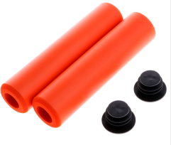 Грипсы силиконовые 130мм цвет оранжевый 2шт/250уп/ OPP bag