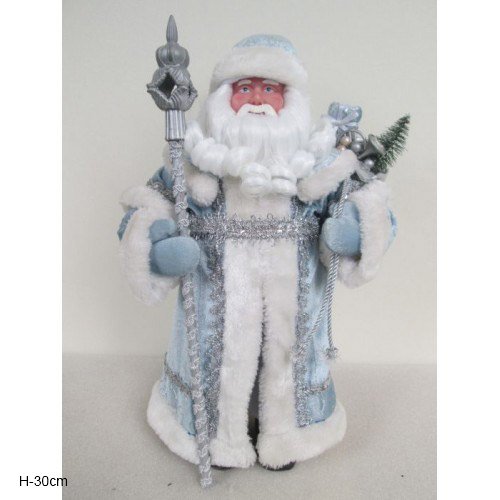 Новогодняя фигурка Дед Мороз в голубом костюме /39092