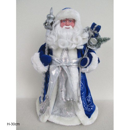 Новогодняя фигурка Дед Мороз в синем костюме /39097
