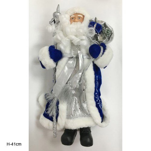 Новогодняя фигурка Дед Мороз в синем костюме /39091