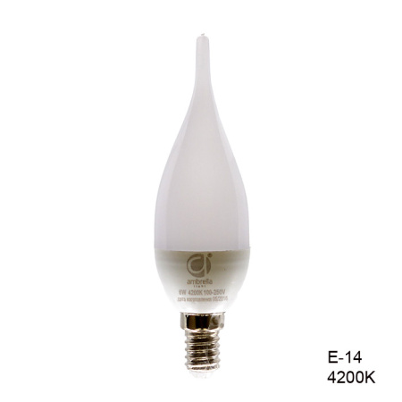 Светодиодная лампа LED C37L-PR 6W E14 4200K (60W)