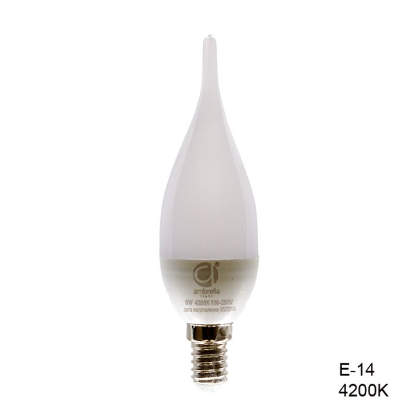Светодиодная лампа LED C37L-PR 6W E14 4200K (60W)