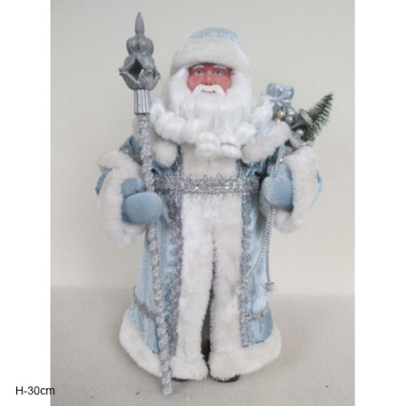 Новогодняя фигурка Дед Мороз в голубом костюме /39092
