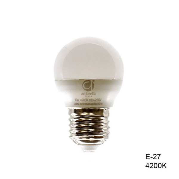 Светодиодная лампа LED B45-PR 6W E27 4200K (60W)