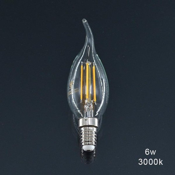 Светодиодная лампа LED C37-PR 6W E14 3000K (60W)