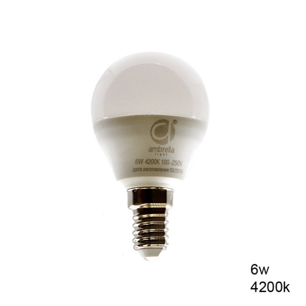 Светодиодная лампа LED B45-PR 6W E14 4200K (60W)