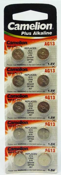Батарейка Camelion G 13 BL-10 (357A/LR44/A76) /уп.10/для часов